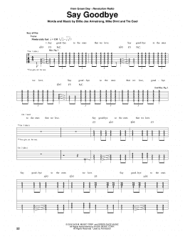 page one of Say Goodbye (Guitar Rhythm Tab)