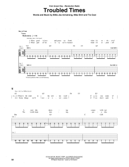 page one of Troubled Times (Guitar Rhythm Tab)
