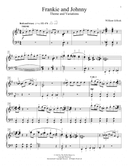 page one of Frankie And Johnny (Theme And Variations) (Educational Piano)