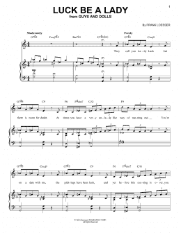 page one of Luck Be A Lady (Piano & Vocal)