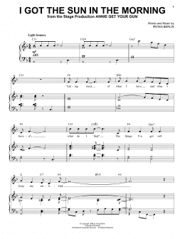 page one of I Got The Sun In The Morning (Piano & Vocal)