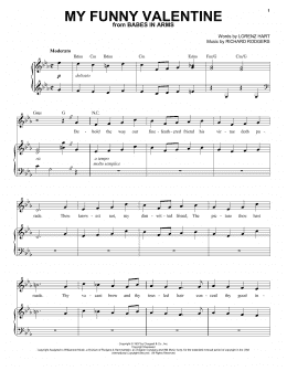 page one of My Funny Valentine (Piano & Vocal)