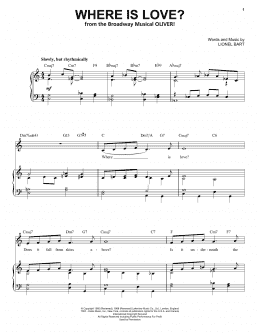 page one of Where Is Love? (Piano & Vocal)
