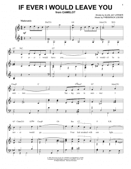 page one of If Ever I Would Leave You (Piano & Vocal)
