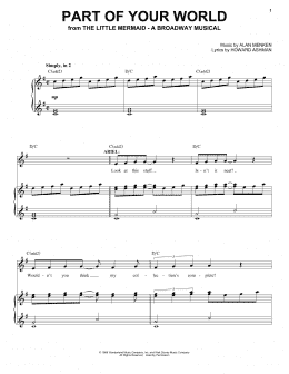 page one of Part Of Your World (from The Little Mermaid: A Broadway Musical) (Piano & Vocal)