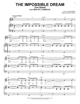 page one of The Impossible Dream (The Quest) (Piano & Vocal)
