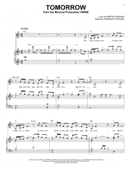 page one of Tomorrow (Piano & Vocal)