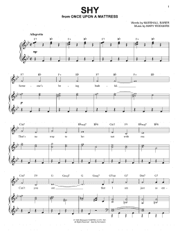 page one of Shy (Piano & Vocal)