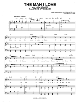 page one of The Man I Love (Piano & Vocal)