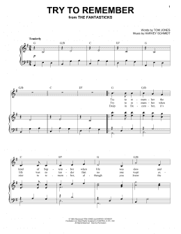 page one of Try To Remember (Piano & Vocal)