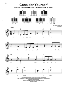 page one of Consider Yourself (Super Easy Piano)