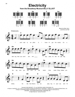 page one of Electricity (Super Easy Piano)