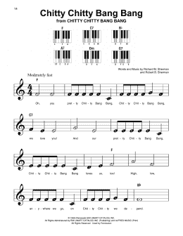 page one of Chitty Chitty Bang Bang (Super Easy Piano)