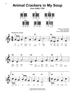 page one of Animal Crackers In My Soup (Super Easy Piano)