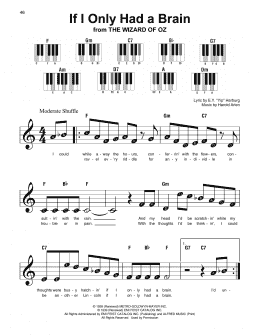 page one of If I Only Had A Brain (Super Easy Piano)