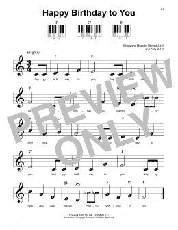 page one of Happy Birthday To You (Super Easy Piano)