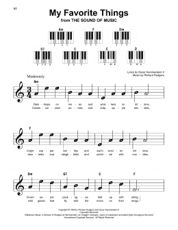 page one of My Favorite Things (Super Easy Piano)