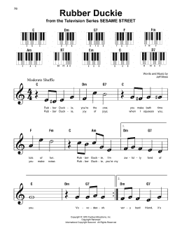 page one of Rubber Duckie (Super Easy Piano)