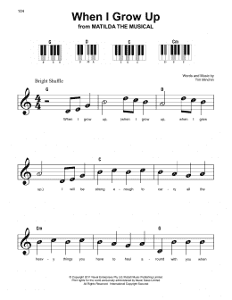 page one of When I Grow Up (Super Easy Piano)