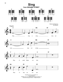 page one of Sing (Super Easy Piano)