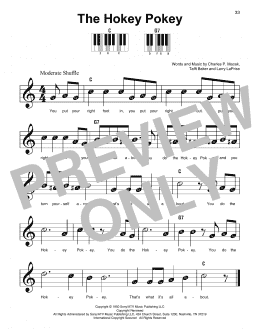 page one of The Hokey Pokey (Super Easy Piano)
