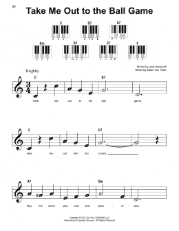 page one of Take Me Out To The Ball Game (Super Easy Piano)