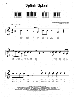 page one of Splish Splash (Super Easy Piano)