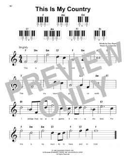 page one of This Is My Country (Super Easy Piano)