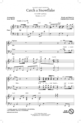 page one of Catch A Snowflake (SATB Choir)