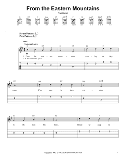 page one of From The Eastern Mountains (Easy Guitar Tab)