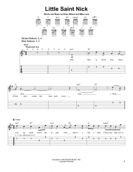 page one of Little Saint Nick (Easy Guitar Tab)