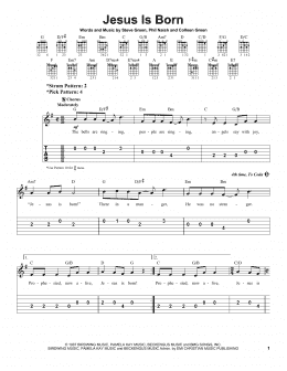 page one of Jesus Is Born (Easy Guitar Tab)