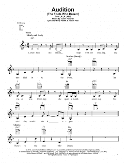 page one of Audition (The Fools Who Dream) (from La La Land) (Ukulele)