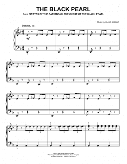page one of The Black Pearl (Easy Piano)