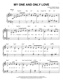 page one of My One And Only Love (Easy Piano)