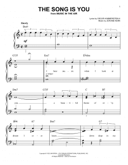 page one of The Song Is You (Very Easy Piano)