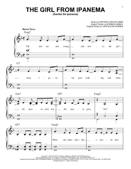 page one of The Girl From Ipanema (Garota De Ipanema) (Very Easy Piano)
