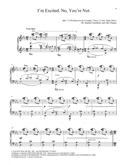 page one of I'm Excited. No, You're Not. (Piano Solo)
