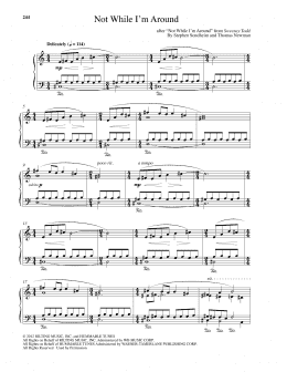 page one of Not While I'm Around (Piano Solo)