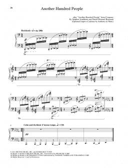 page one of Another Hundred People (Piano Solo)