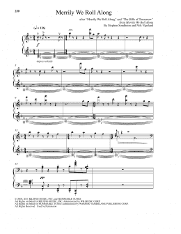 page one of Merrily We Roll Along (Piano Solo)