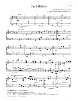 page one of I'm Still Here (Piano Solo)