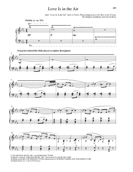 page one of Love Is In The Air (Piano Solo)