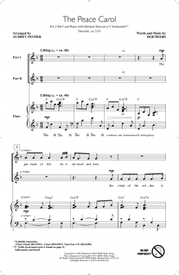 page one of The Peace Carol (2-Part Choir)