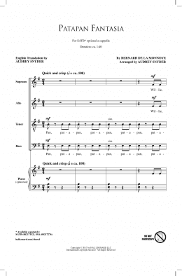 page one of Patapan Fantasia (SATB Choir)