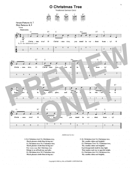 page one of O Christmas Tree (Easy Guitar Tab)