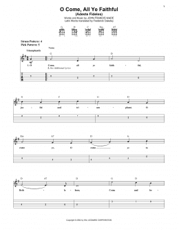 page one of O Come, All Ye Faithful (Adeste Fideles) (Easy Guitar Tab)