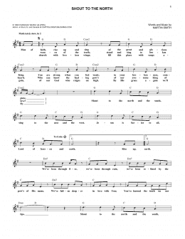 page one of Shout To The North (Lead Sheet / Fake Book)