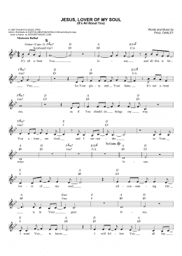 page one of Jesus, Lover Of My Soul (It's All About You) (Lead Sheet / Fake Book)
