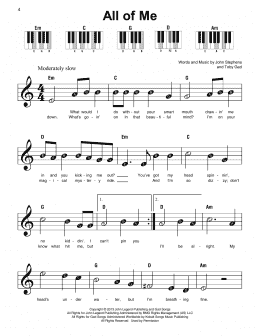 page one of All Of Me (Super Easy Piano)
